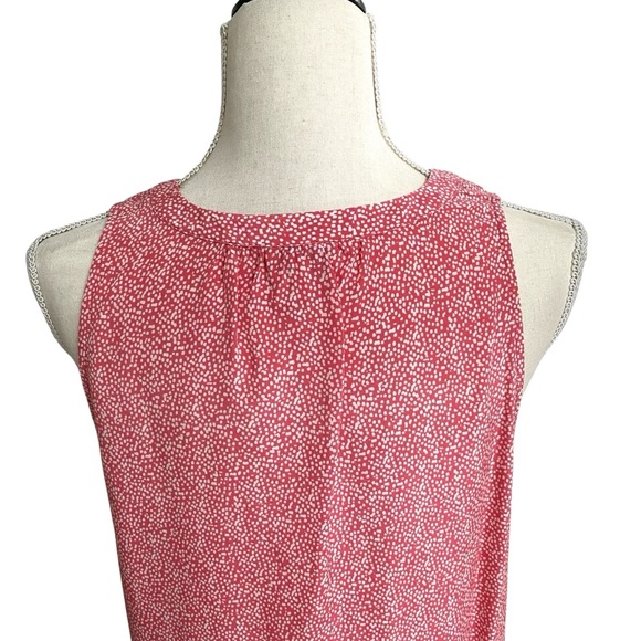 Joie Silk Polka Dot Sleeveless Blouse Pink White Women’s Medium - Picture 6 of 9